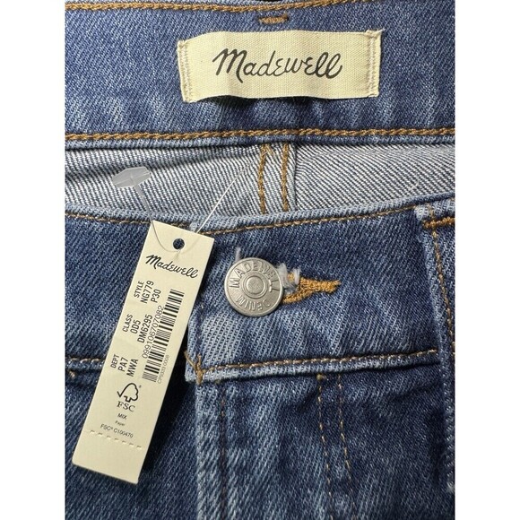 Madewell The Perfect Vintage Straight Jean Womens Size 30P NEW Jeans Whiskering - Picture 7 of 12